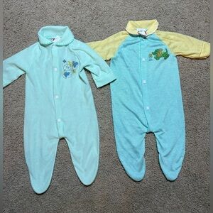 Set of 2 vintage newborn Playskool pajamas